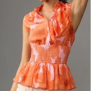Hutch Shirred Ruffle Top